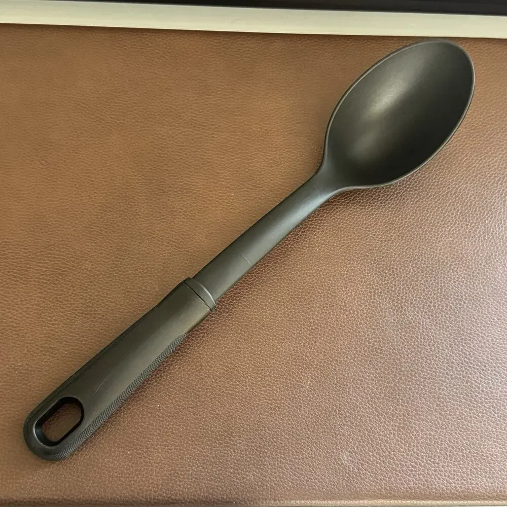 Comfort Grip Black Nylon Solid Serving Spoon Heat Resistant To 450 Degrees